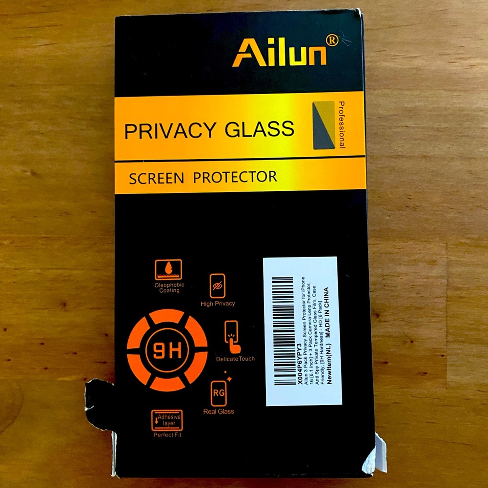 2 Screen Protectors + Privacy Screen; iPhone 16 (6.1 inches), NIB